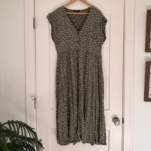 Madewell Flora Midi Button Down Dress Size L